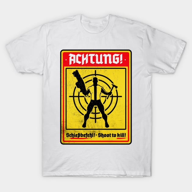 Achtung! (Scratch) T-Shirt by demonigote